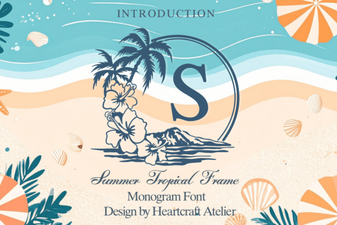 Summer Tropical Frame Font Design Ideas for Creative Projects