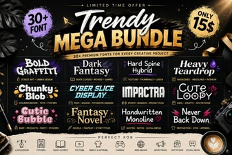 Trendy Mega Bundle Font for Creative Projects