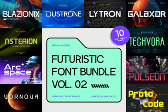 Futuristic Bundle Vol 02 Font Design Ideas