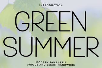 Green Summer Font for Creative Design Projects